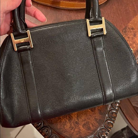 MCM Black Satchel with Gold Accents Luxury Medium size - Picture 9 of 9